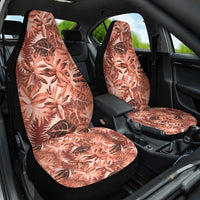 Hawaii Red Brown Tropical Leaves Car Seat Cover - Polynesian Pride