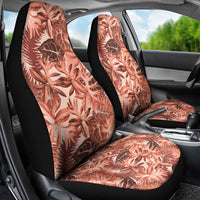 Hawaii Red Brown Tropical Leaves Car Seat Cover - Polynesian Pride