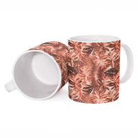 Hawaii Red Brown Tropical Leaves Ceramic Mug - Polynesian Pride