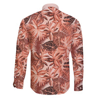 Hawaii Red Brown Tropical Leaves Family Matching Puletasi and Hawaiian Shirt - Polynesian Pride