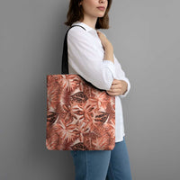Hawaii Red Brown Tropical Leaves Tote Bag - Polynesian Pride