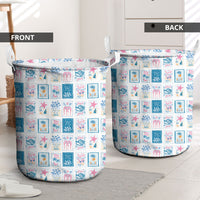 Hawaii Coastal Summer Postcard Laundry Basket