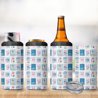 Hawaii Coastal Summer Postcard 4 in 1 Can Cooler Tumbler
