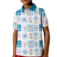 Hawaii Coastal Summer Postcard Kid Polo Shirt