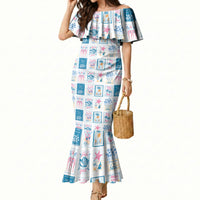 Hawaii Coastal Summer Postcard Mermaid Dress