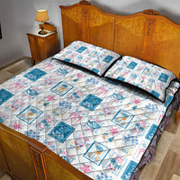 Hawaii Coastal Summer Postcard Quilt Bed Set