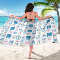 Hawaii Coastal Summer Postcard Sarong