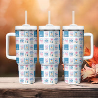 Hawaii Coastal Summer Postcard Tumbler With Handle