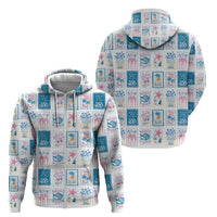 Hawaii Coastal Summer Postcard Zip Hoodie