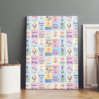 Aloha Summer Posters Grunge Textures Canvas Wall Art