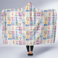 Aloha Summer Posters Grunge Textures Hooded Blanket