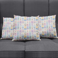 Aloha Summer Posters Grunge Textures Pillow Cover