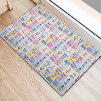 Aloha Summer Posters Grunge Textures Rubber Doormat