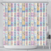 Aloha Summer Posters Grunge Textures Shower Curtain