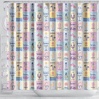 Aloha Summer Posters Grunge Textures Shower Curtain