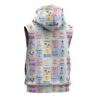 Aloha Summer Posters Grunge Textures Sleeveless Zip Hoodie