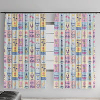 Aloha Summer Posters Grunge Textures Window Curtain