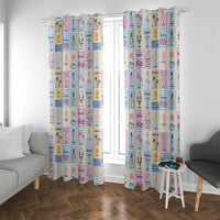 Aloha Summer Posters Grunge Textures Window Curtain