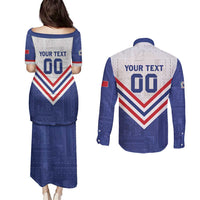 Custom Toa Samoa Rugby Couples Matching Puletasi and Long Sleeve Button Shirt 1992-1993 Special Edition - Polynesian Pride