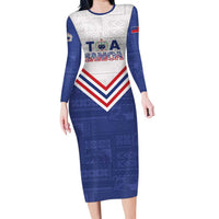 Custom Toa Samoa Rugby Family Matching Long Sleeve Bodycon Dress and Hawaiian Shirt 1992-1993 Special Edition - Polynesian Pride