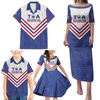 Custom Toa Samoa Rugby Family Matching Puletasi and Hawaiian Shirt 1992-1993 Special Edition LT01 - Polynesian Pride