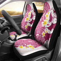 Maori Manta Ray Plumeria Royal Pink Car Seat Cover