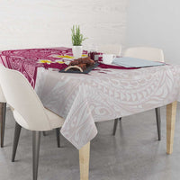 Maori Manta Ray Plumeria Royal Pink Tablecloth LT01 - Polynesian Pride