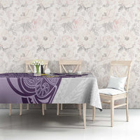 Maori Manta Ray Plumeria Deep Purple Tablecloth LT01 - Polynesian Pride