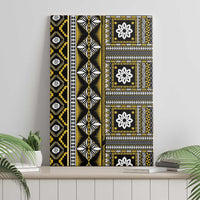 Fiji Masi Tapa Pattern Yellow Canvas Wall Art - Polynesian Pride