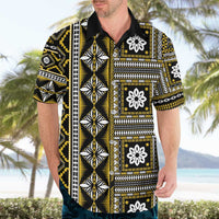 Fiji Masi Tapa Pattern Yellow Hawaiian Shirt - Polynesian Pride