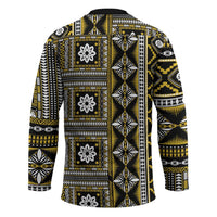 Fiji Masi Tapa Pattern Yellow Hockey Jersey - Polynesian Pride