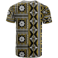 Fiji Masi Tapa Pattern Yellow T Shirt - Polynesian Pride