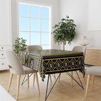 Fiji Masi Tapa Pattern Yellow Tablecloth - Polynesian Pride