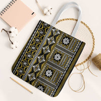 Fiji Masi Tapa Pattern Yellow Tote Bag - Polynesian Pride