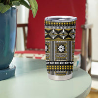Fiji Masi Tapa Pattern Yellow Tumbler Cup - Polynesian Pride