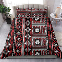 Fiji Masi Tapa Pattern Red Bedding Set - Polynesian Pride