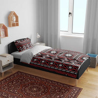 Fiji Masi Tapa Pattern Red Bedding Set - Polynesian Pride