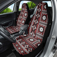 Fiji Masi Tapa Pattern Red Car Seat Cover - Polynesian Pride