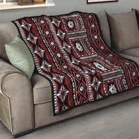 Fiji Masi Tapa Pattern Red Quilt - Polynesian Pride