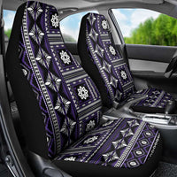 Fiji Masi Tapa Pattern Purple Car Seat Cover - Polynesian Pride