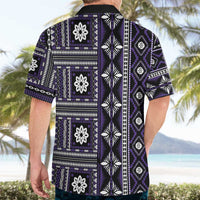 Fiji Masi Tapa Pattern Purple Hawaiian Shirt - Polynesian Pride