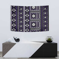 Fiji Masi Tapa Pattern Purple Tapestry LT01 - Polynesian Pride