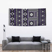 Fiji Masi Tapa Pattern Purple Tapestry LT01 - Polynesian Pride