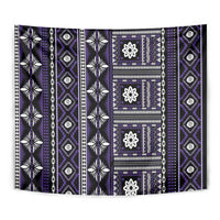 Fiji Masi Tapa Pattern Purple Tapestry LT01 - Polynesian Pride