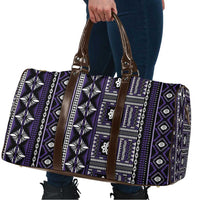 Fiji Masi Tapa Pattern Purple Travel Bag - Polynesian Pride