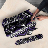Fiji Masi Tapa Pattern Purple Umbrella - Polynesian Pride