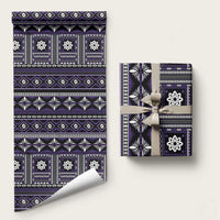Fiji Masi Tapa Pattern Purple Wrapping Paper - Polynesian Pride