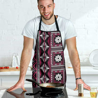 Fiji Masi Tapa Pattern Pink Apron - Polynesian Pride