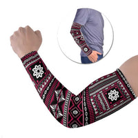 Fiji Masi Tapa Pattern Pink Arm Sleeves - Polynesian Pride