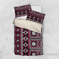 Fiji Masi Tapa Pattern Pink Bedding Set - Polynesian Pride
